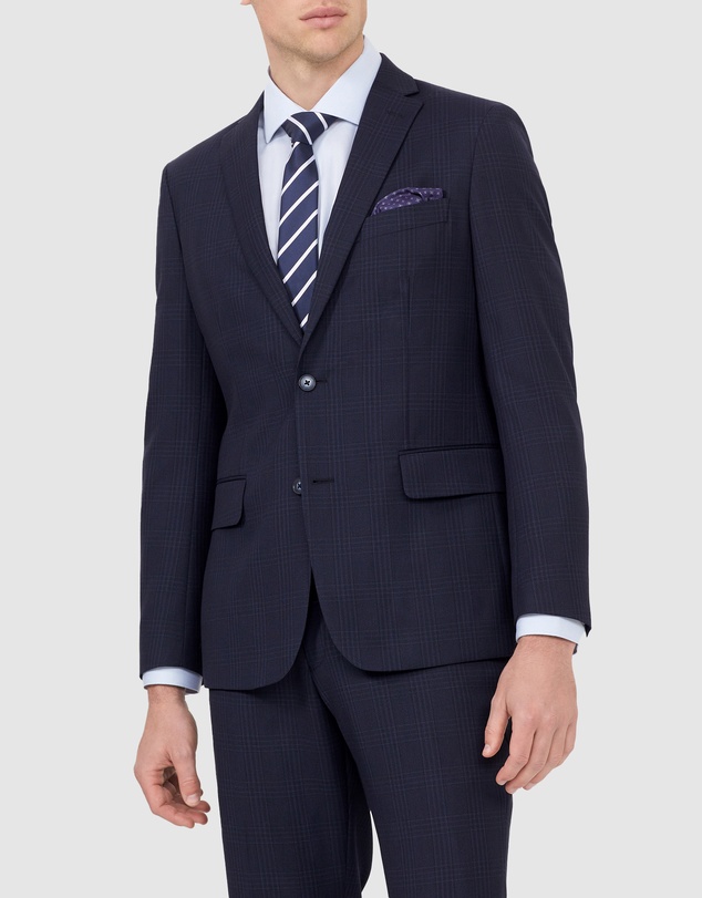 Van Heusen - Wool Blend Check Suit Jacket