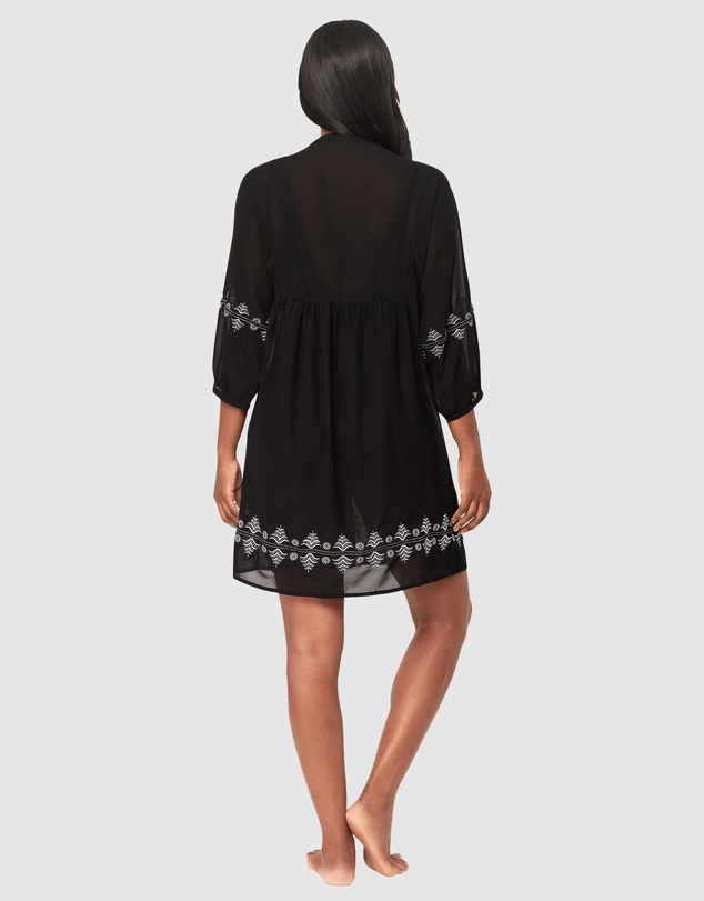 Miraclesuit Swimwear  - Elysium Short Embroidered Cotton Beach Dress