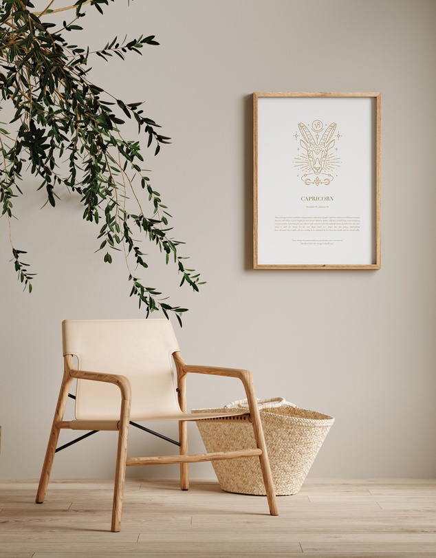 Olive et Oriel - Capricorn Celestial Zodiac Art Print A3