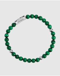 Najo - Atlas 6mm Malachite & Steel Bracelet