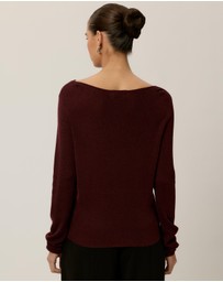Tussah - Violet Fine Knit Boat Neck Top