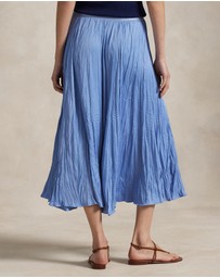 Polo Ralph Lauren - Crinkled Satin A-Line Skirt