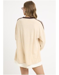Subtitled - Arizona Contrast Stripe Lon Sleeve Top