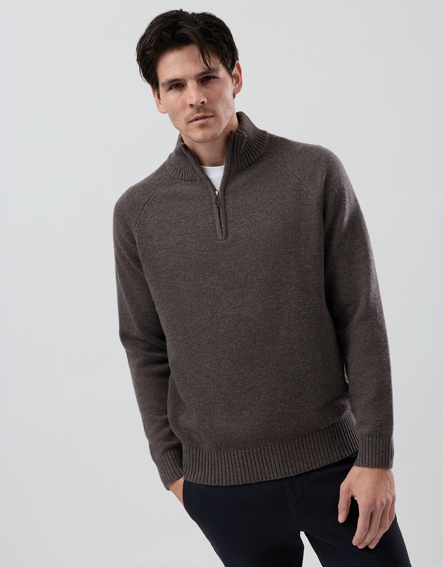 Wayver - Half Zip Wool Blend Knit