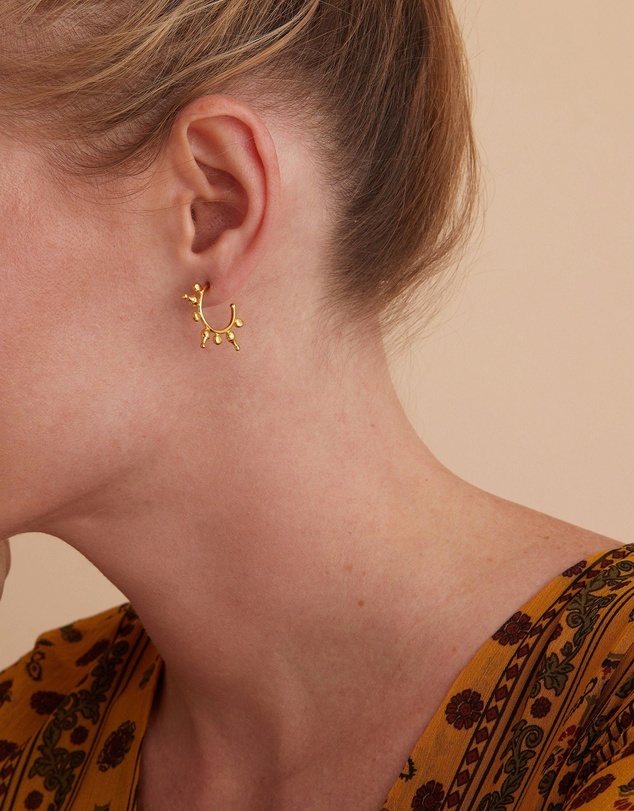 Ottoman Hands - Jale Gold Hoop Earrings