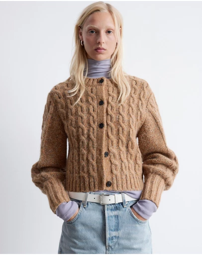 & Other Stories - Alpaca-Blend Cable-Knit Cardigan