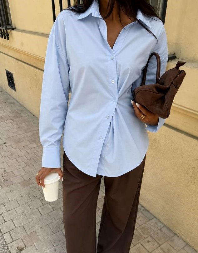 Dazie - Em Asymmetrical Button Up Shirt