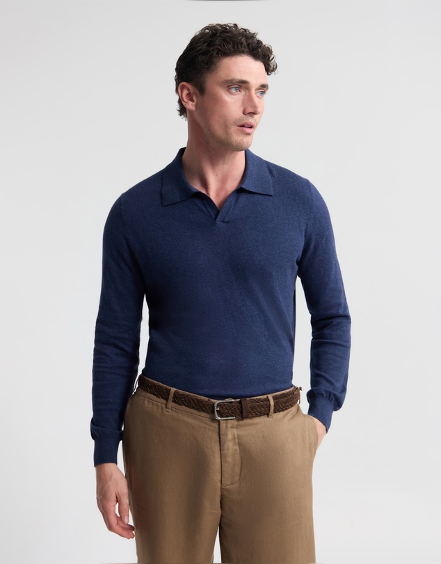 Oxford - Dominic Polo Cashmere Blend Knit