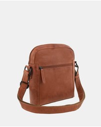 Pierre Cardin - Pierre Cardin Men's Leather Rustic Crossbody Bag