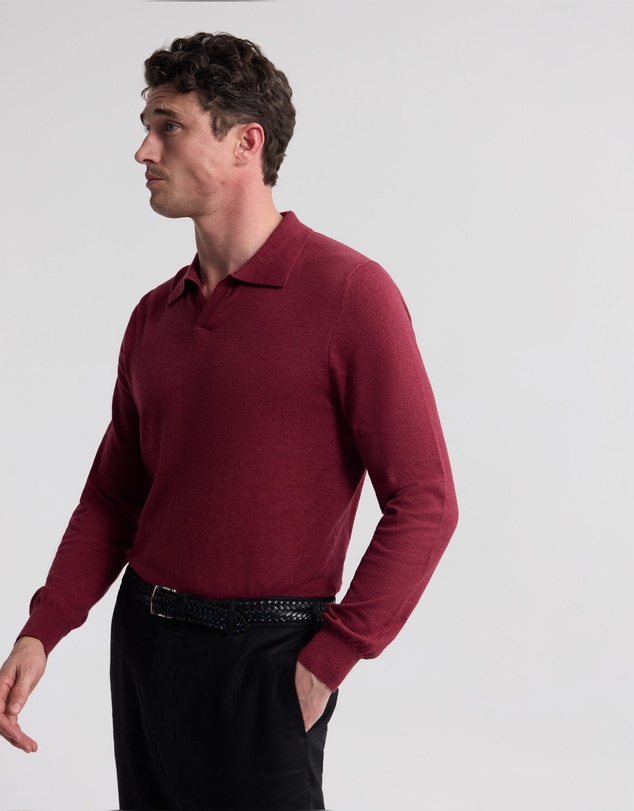 Oxford - Dominic Polo Cashmere Blend Knit