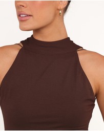 Petal & Pup - Aries Knit Halter Top - Brown