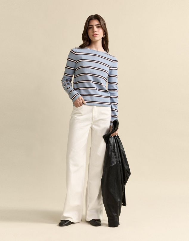 MVN - Stripe Long Sleeve Knit Top