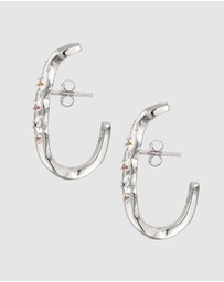 Haze & Glory - ICONIC EXCLUSIVE - Celestial Molten Hoop Earrings in 925 Sterling Silver