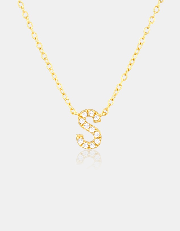 The Silver Collective - A-Z Letter Necklace - S
