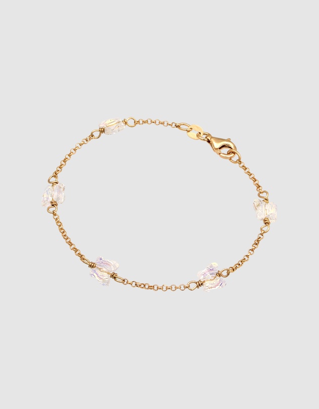 Elli Jewelry - Bracelet Crystal Butterfly 925 Sterling Silver Gold-Plated