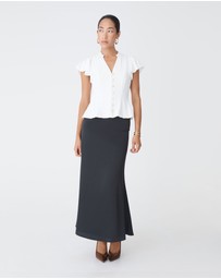 Forcast - Carissa Gathered Sleeve Top
