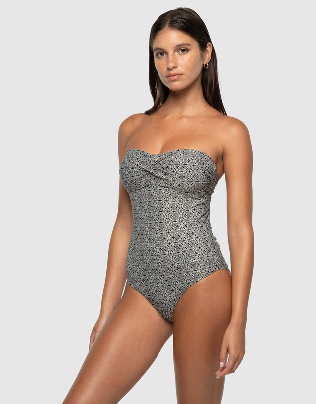 Nip Tuck Swim - Tintilating Tile Jacinta Multifit Bandeau One Piece