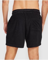 Vacay Swimwear - Black Terry Shorts