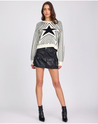 ONE TEASPOON - Star Gazing Knitted Sweater - Mono Print