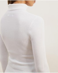 Atmos&Here - Annie Wool Blend Turtleneck Knit Top