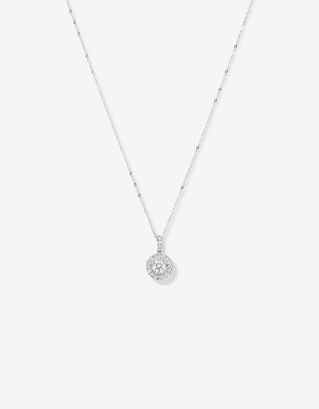 Michael Hill - Lume Lab Round Pendant with 1.00 Carat TW of Laboratory-Grown Diamonds in 10kt White Gold