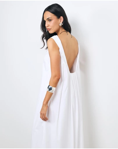AERE - Jori Cotton Scoop Back Maxi Dress
