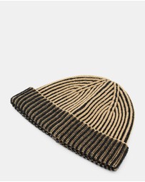 Morgan & Taylor - Sarina Ribbed Knit Beanie in Black