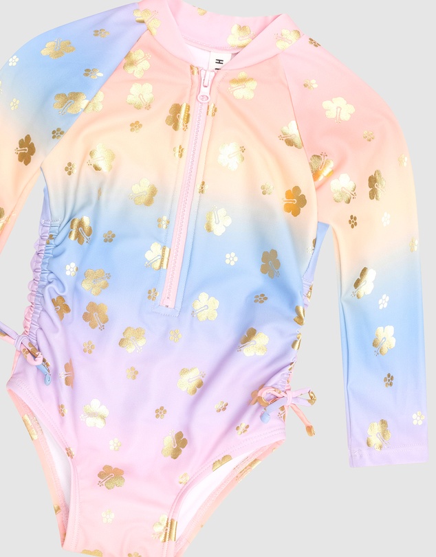 Huxbaby - Tropical Foil Floral Ombre Swimsuit - Babies-Teens