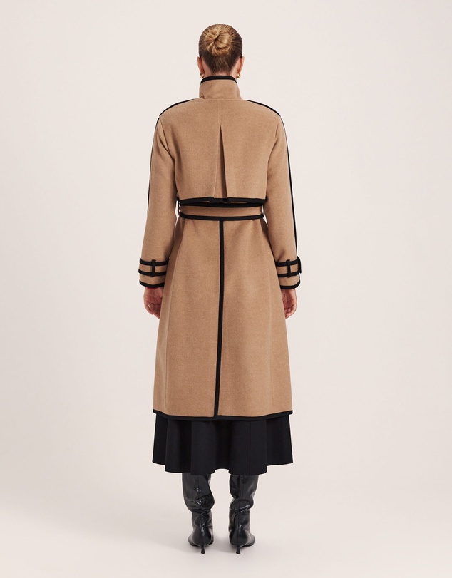 SABA - Kayla Wool Contrast Long Coat