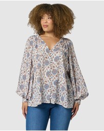 Something 4 Olivia - Bianca Print Blouse