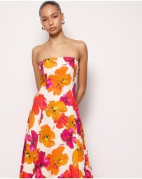 AERE - Odette Linen Strapless Maxi Dress