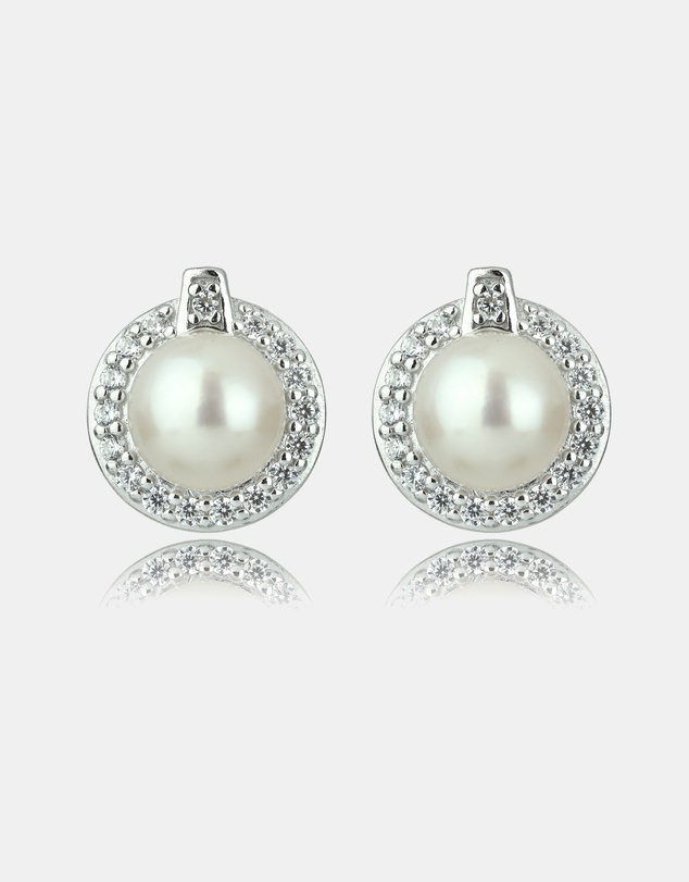 Georgini - GEORGINI OCEANS TASMAN FRESHWATER PEARL EARRINGS SILVER