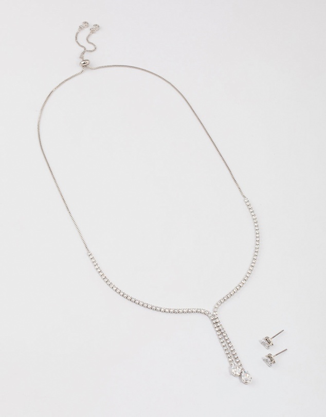 Lovisa - Silver Cup Chain Y-Neck Jewellery Set