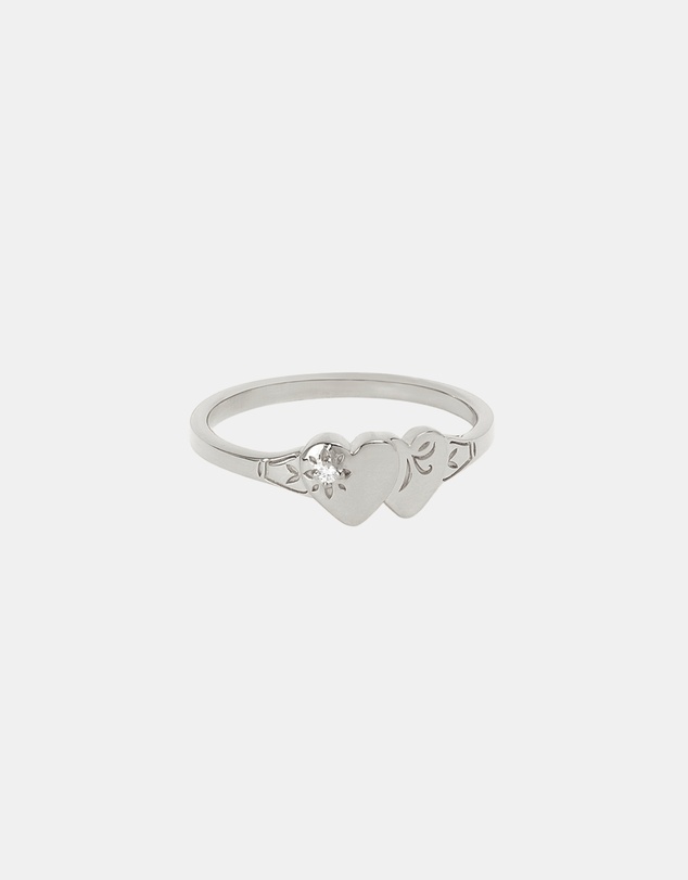 By Charlotte - Forever Intertwined Heart Signet Ring