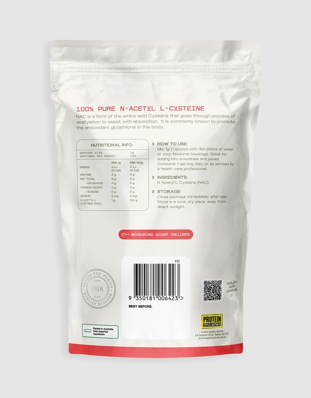 Protein Supplies Australia - Unflavoured NAC - 100g