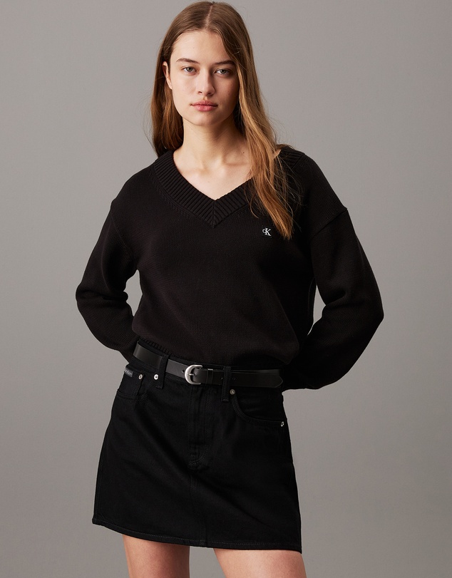 Calvin Klein Jeans - Cotton Badge V-neck Jumper