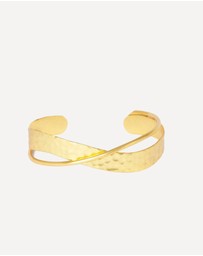 Ottoman Hands - Evenness Hammered Gold Bangle Bracelet