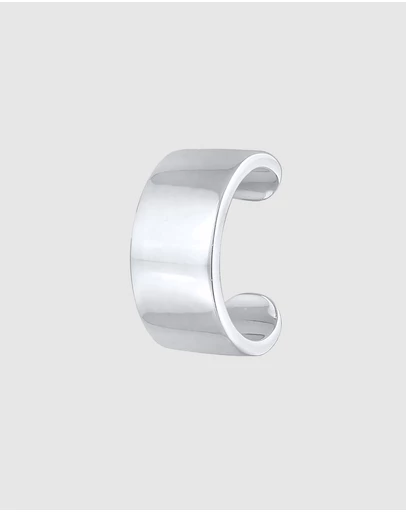 Kuzzoi - ICONIC EXCLUSIVE - Earrings Men Single Earcuff Basic Trend in 925 Sterling Silver