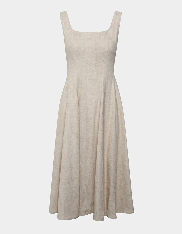 Forcast - Saira Linen Blended A-line Dress