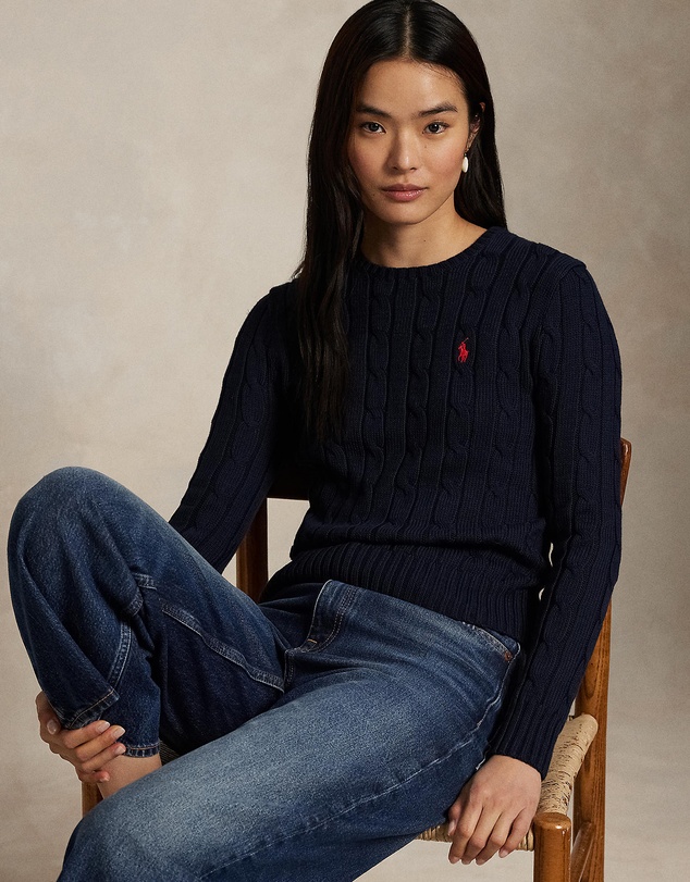 Polo Ralph Lauren - Cable-Knit Cotton Crewneck Sweater