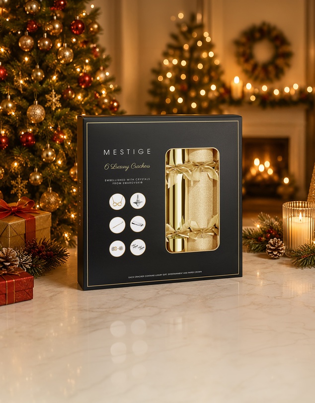 Mestige - Sustainable Christmas Crackers – Gifts Embellished with crystals by Swarovski® - Gold Dust