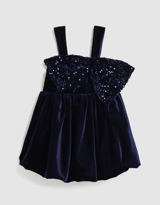 Bardot Junior - Kirrily Velour Bow Dress - Kids-Teens