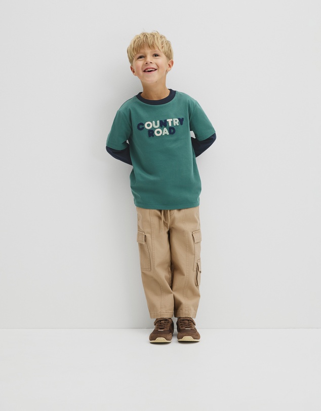 Country Road - Australian Cotton Short Sleeve Boucle Tee