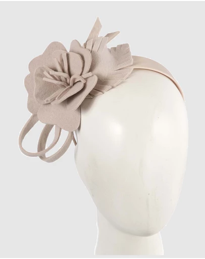 Max Alexander - Felt Nude Flower Fascinator