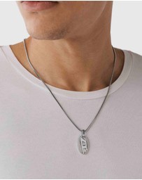 Diesel - Single Pendant Silver-Tone Necklace