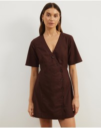 Atmos&Here - Alice Asymmetric Wrap Mini Dress