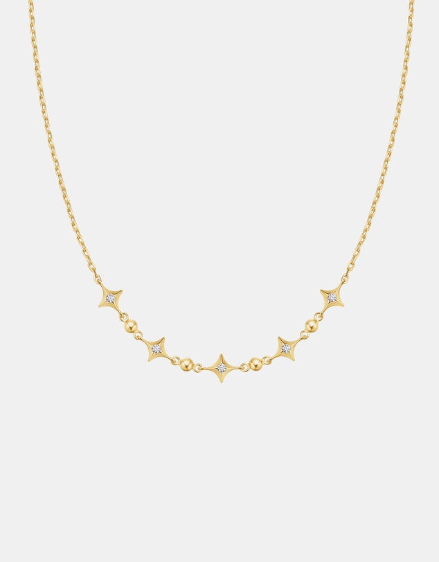 Ania Haie - Gold Sparkling Star Station Necklace