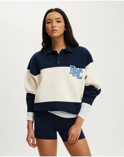 Cotton On Body Active - Plush Graphic Rugby Sweatshirt