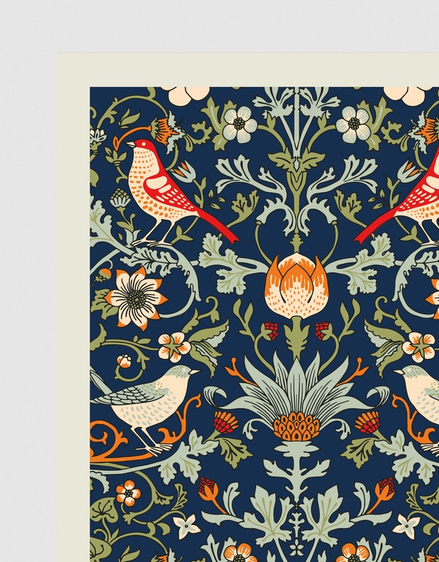 Inka Arthouse - Flowers & Birds by William Morris Art Print