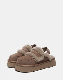 EVERAU - Australian Shepherd Ugg Rilee Platform Cow Suede Upper House Shoes